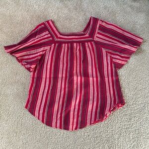 Red Striped Universal Thread Top